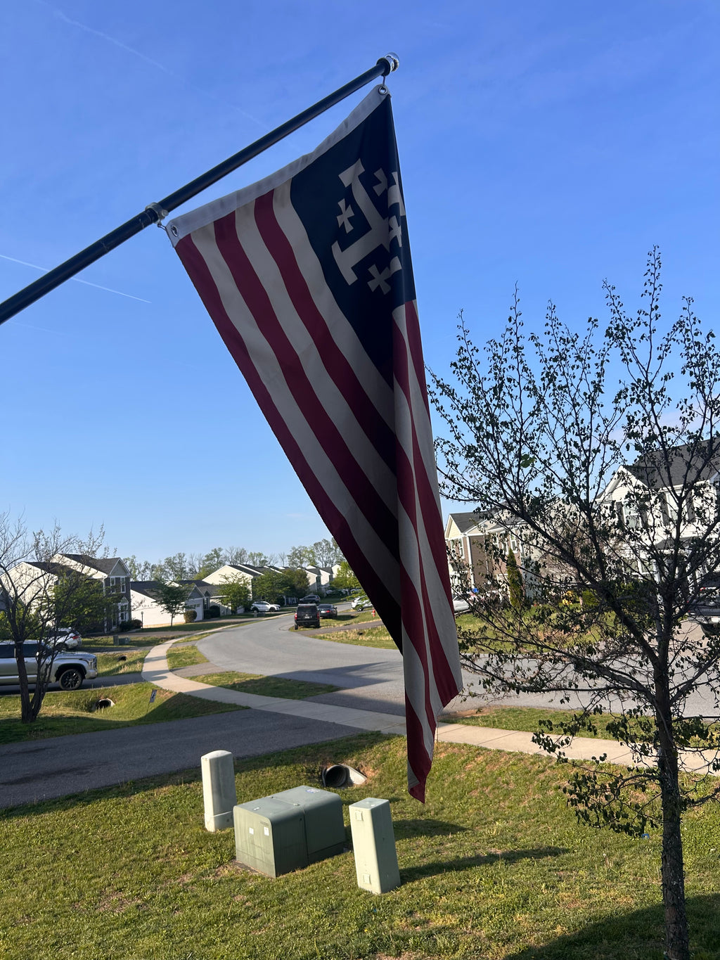 Jerusalem Cross American Flag