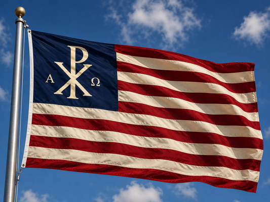 Chi Rho Cross American Flag